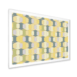 Abstract Retro Geometrical Design II Framed Print Matte White - 1.5 Width