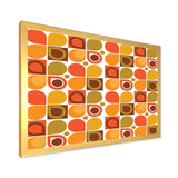 Abstract Retro Geometric Pattern VI Framed Print Vibrant Gold - 1.5 Width
