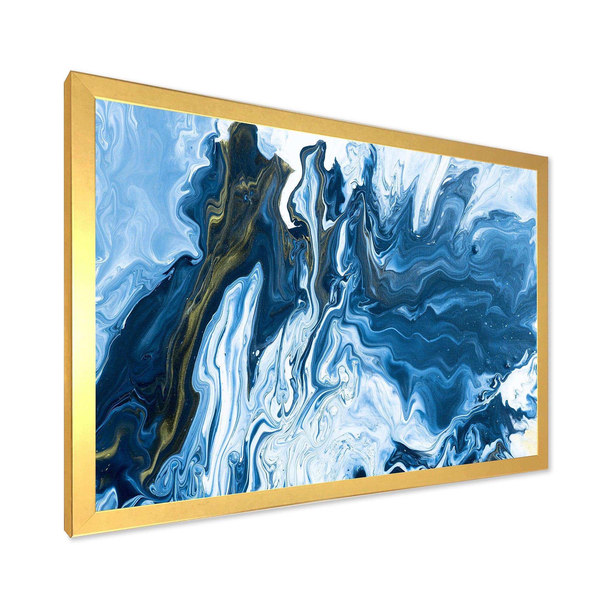 White, grey and White Hand Painted Marble Acrylic III