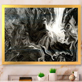 White, grey and White Hand Painted Marble Acrylic IV