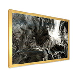 White, grey and White Hand Painted Marble Acrylic IV