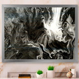 White, grey and White Hand Painted Marble Acrylic IV