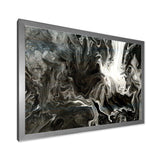 White, grey and White Hand Painted Marble Acrylic IV