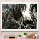 White, grey and White Hand Painted Marble Acrylic IV