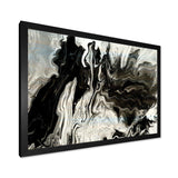 White, grey and White Hand Painted Marble Acrylic IX