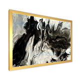 White, grey and White Hand Painted Marble Acrylic IX