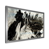 White, grey and White Hand Painted Marble Acrylic IX