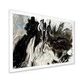 White, grey and White Hand Painted Marble Acrylic IX