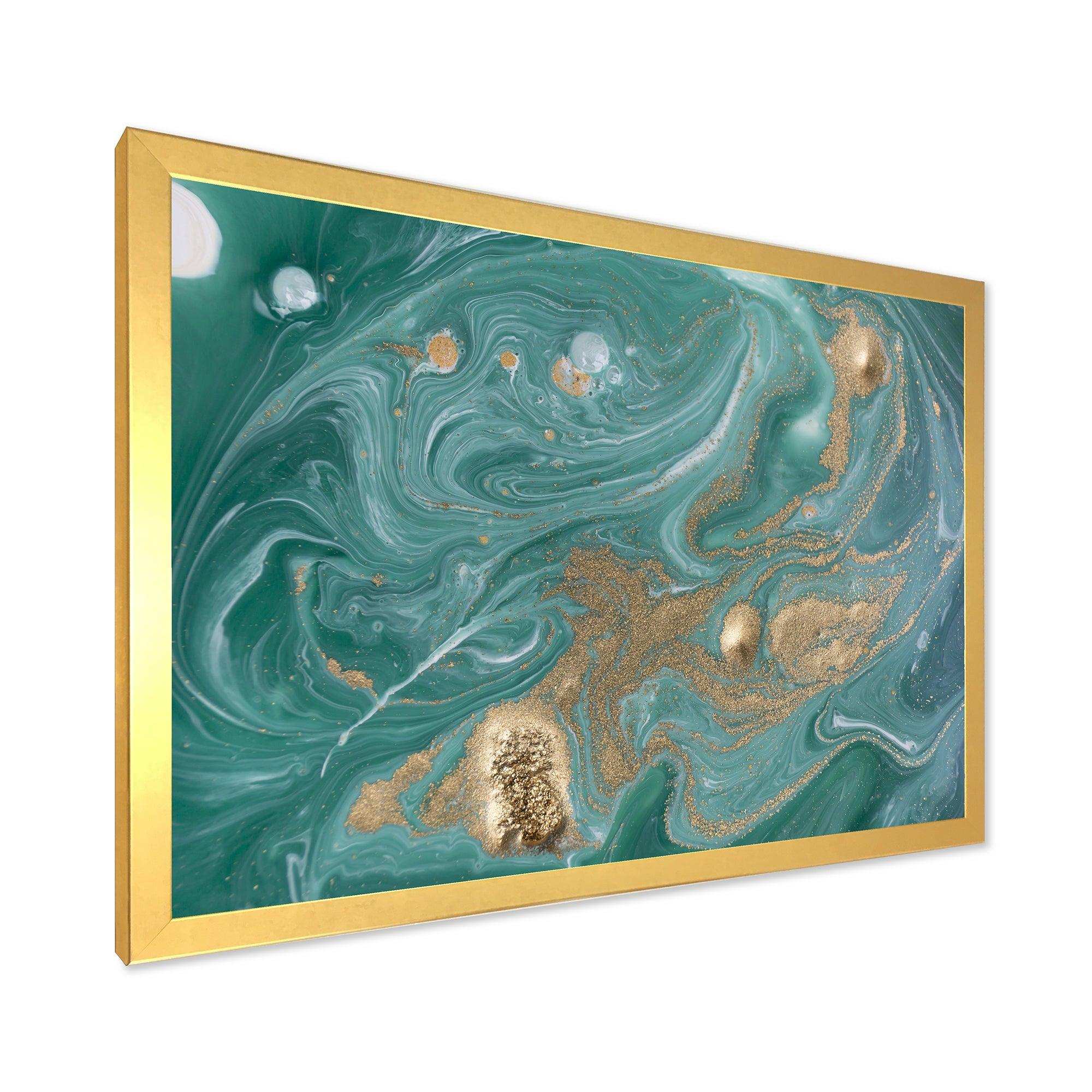 Nature Green and Gold Marble