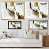 Gold and Black on White Acrylic Marble