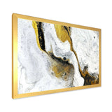 Gold and Black on White Acrylic Marble