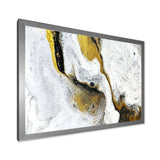 Gold and Black on White Acrylic Marble