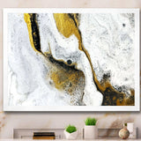 Gold and Black on White Acrylic Marble