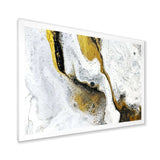Gold and Black on White Acrylic Marble