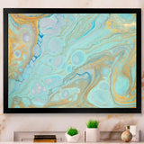 Blue and Gold Marble Agate Ripples II
