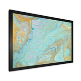 Blue and Gold Marble Agate Ripples II