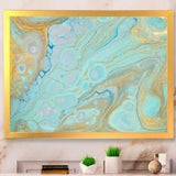 Blue and Gold Marble Agate Ripples II