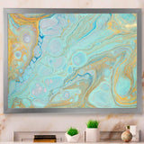 Blue and Gold Marble Agate Ripples II
