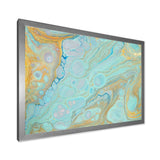 Blue and Gold Marble Agate Ripples II