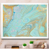 Blue and Gold Marble Agate Ripples II