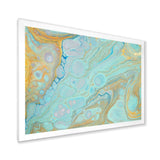 Blue and Gold Marble Agate Ripples II