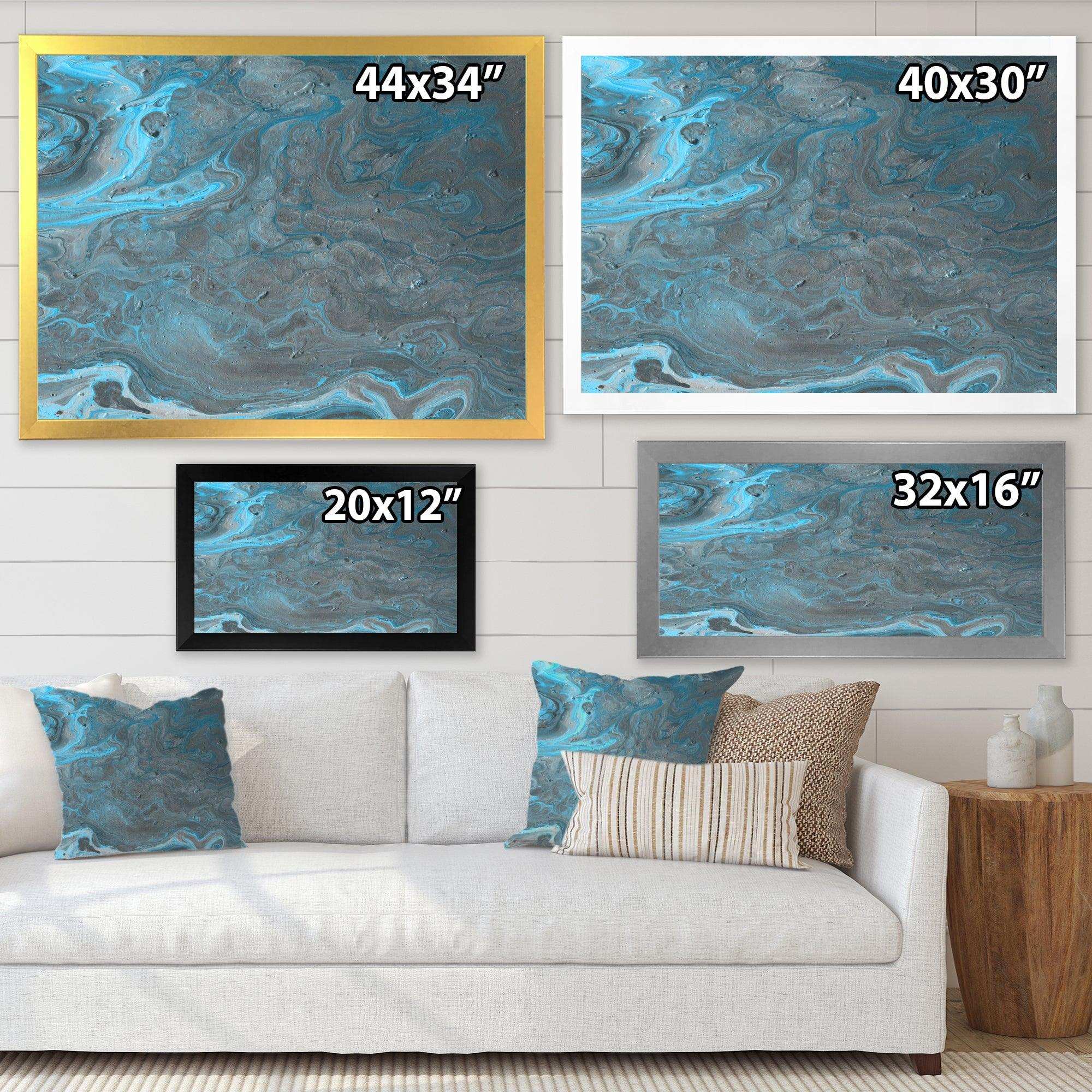 Blue and Gray Marble Landscape