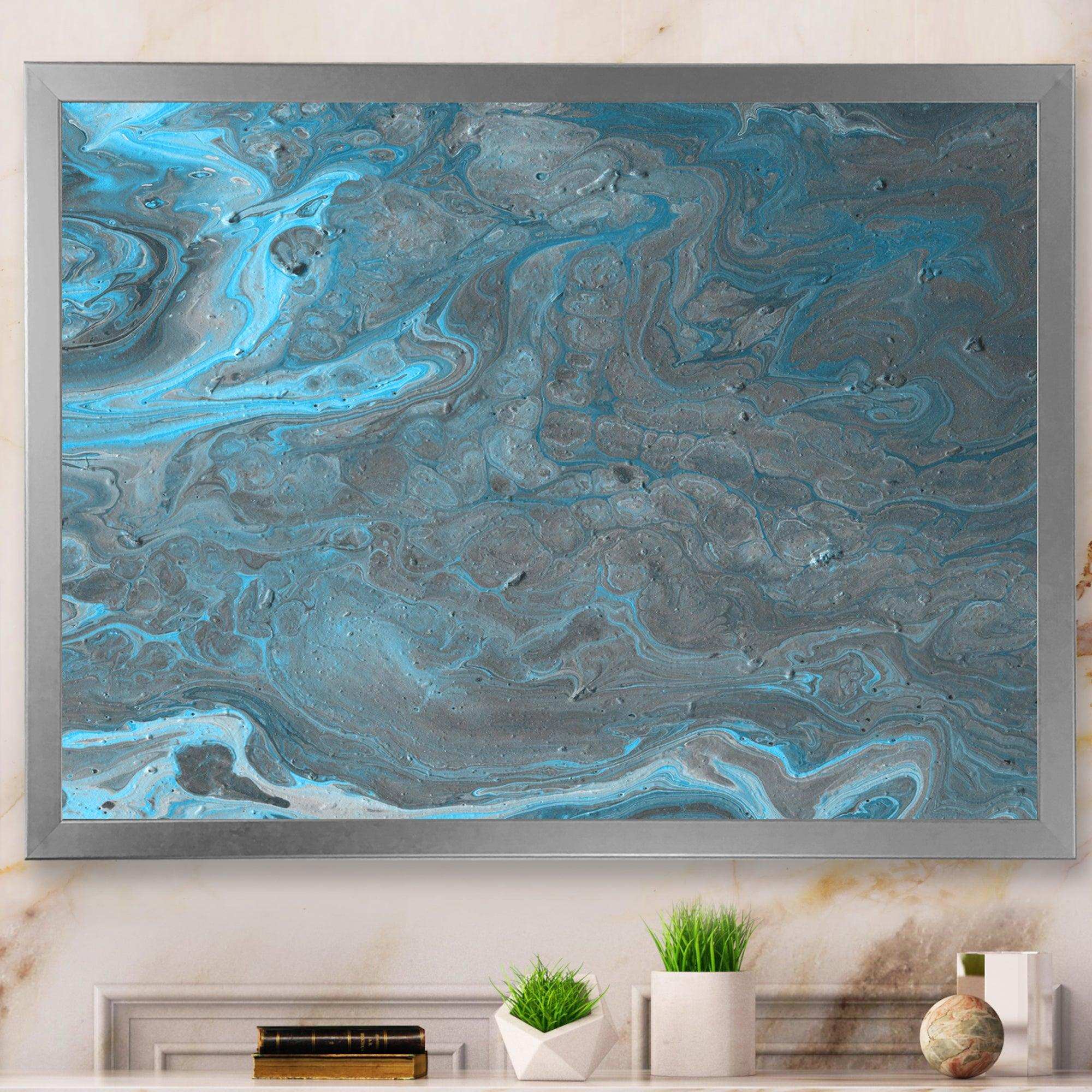 Blue and Gray Marble Landscape