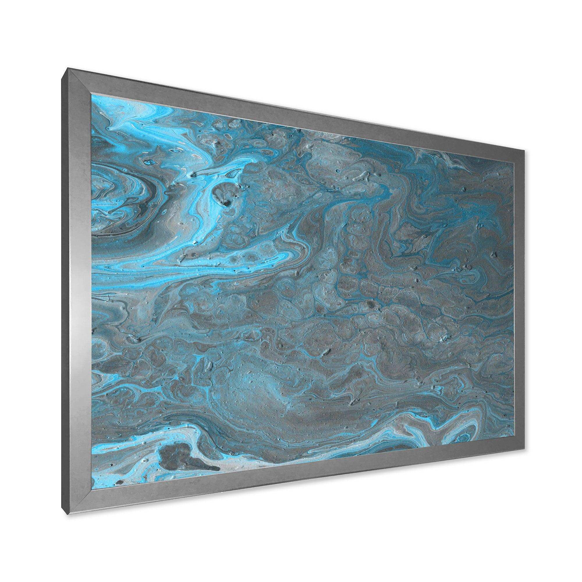Blue and Gray Marble Landscape