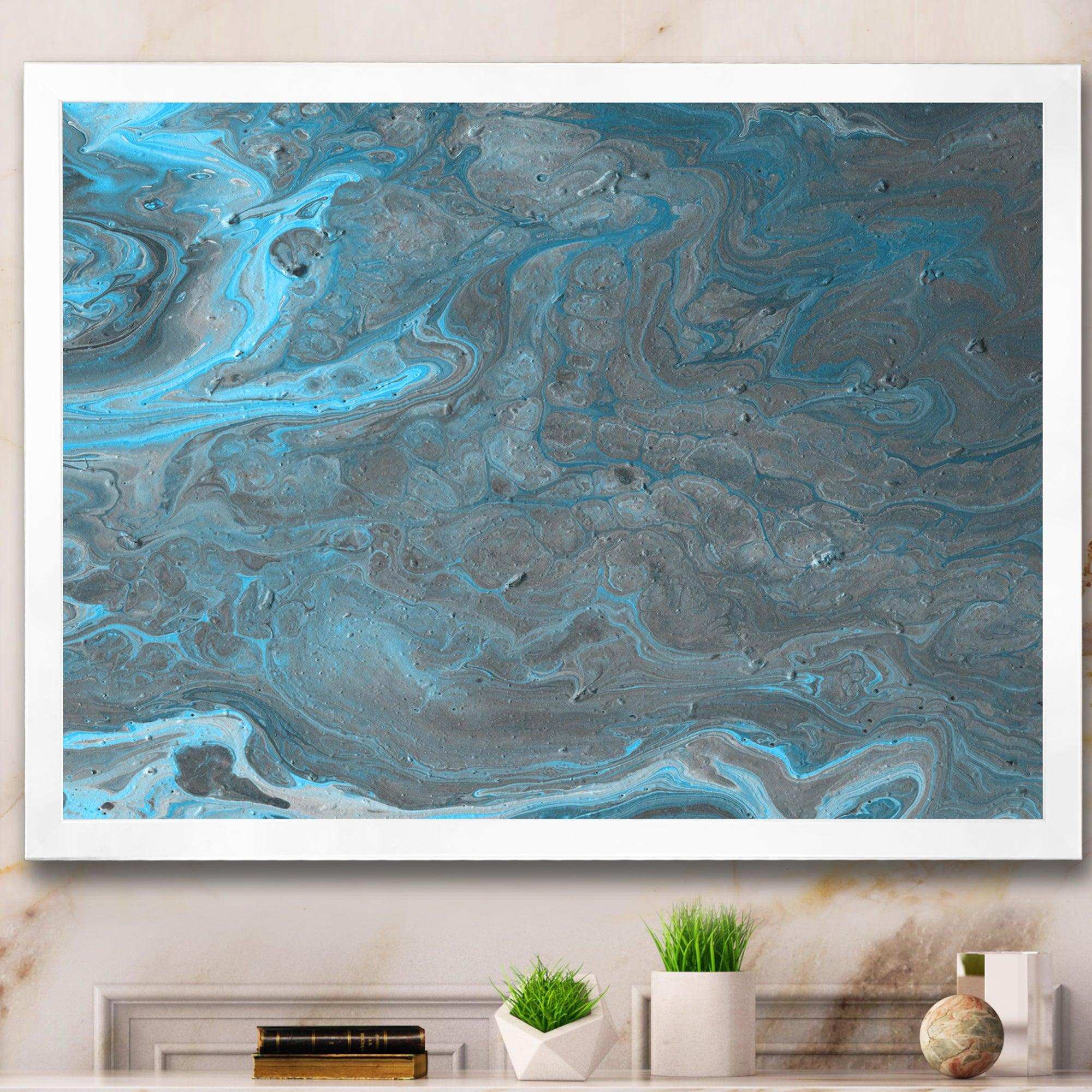 Blue and Gray Marble Landscape
