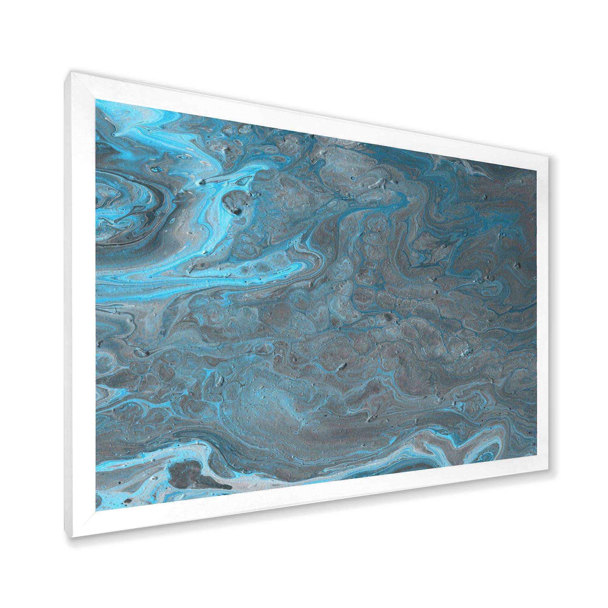 Blue and Gray Marble Landscape