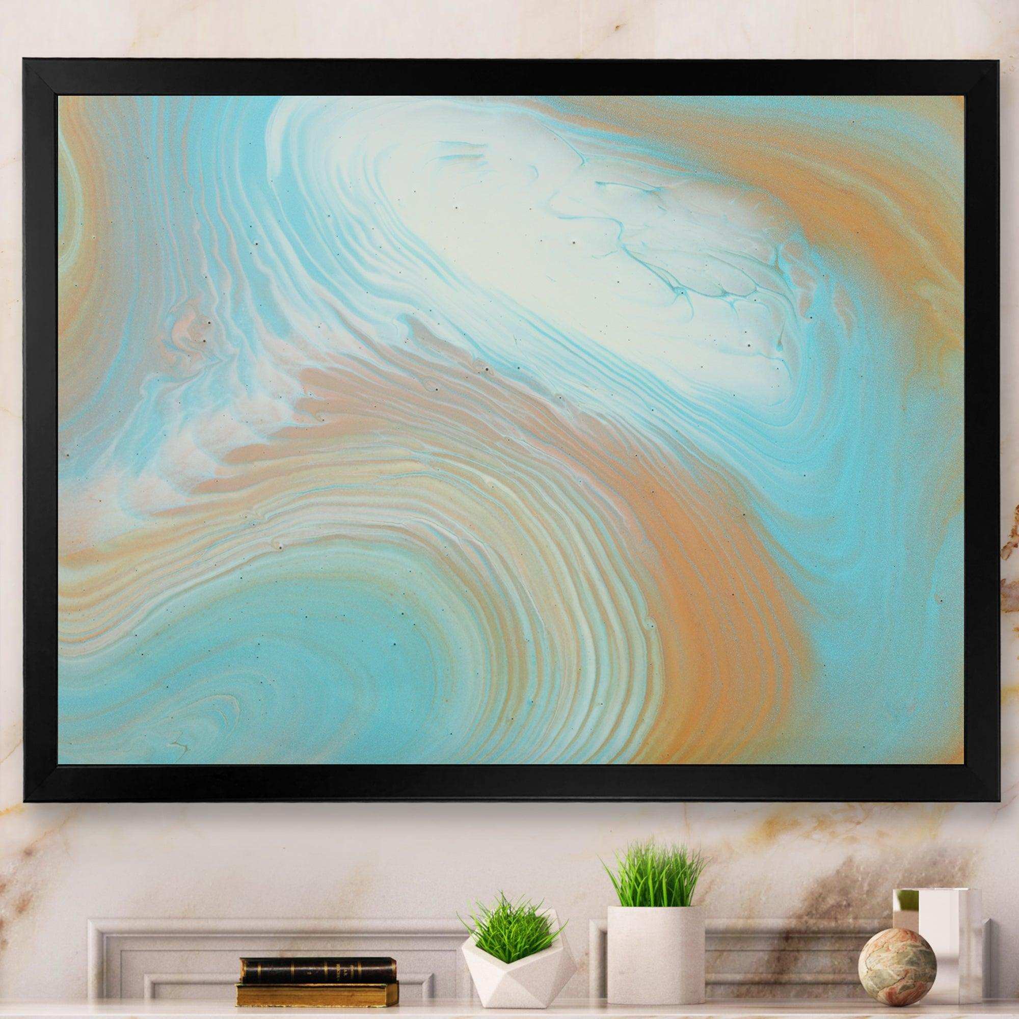 Turquoise Gold and Blue Marble