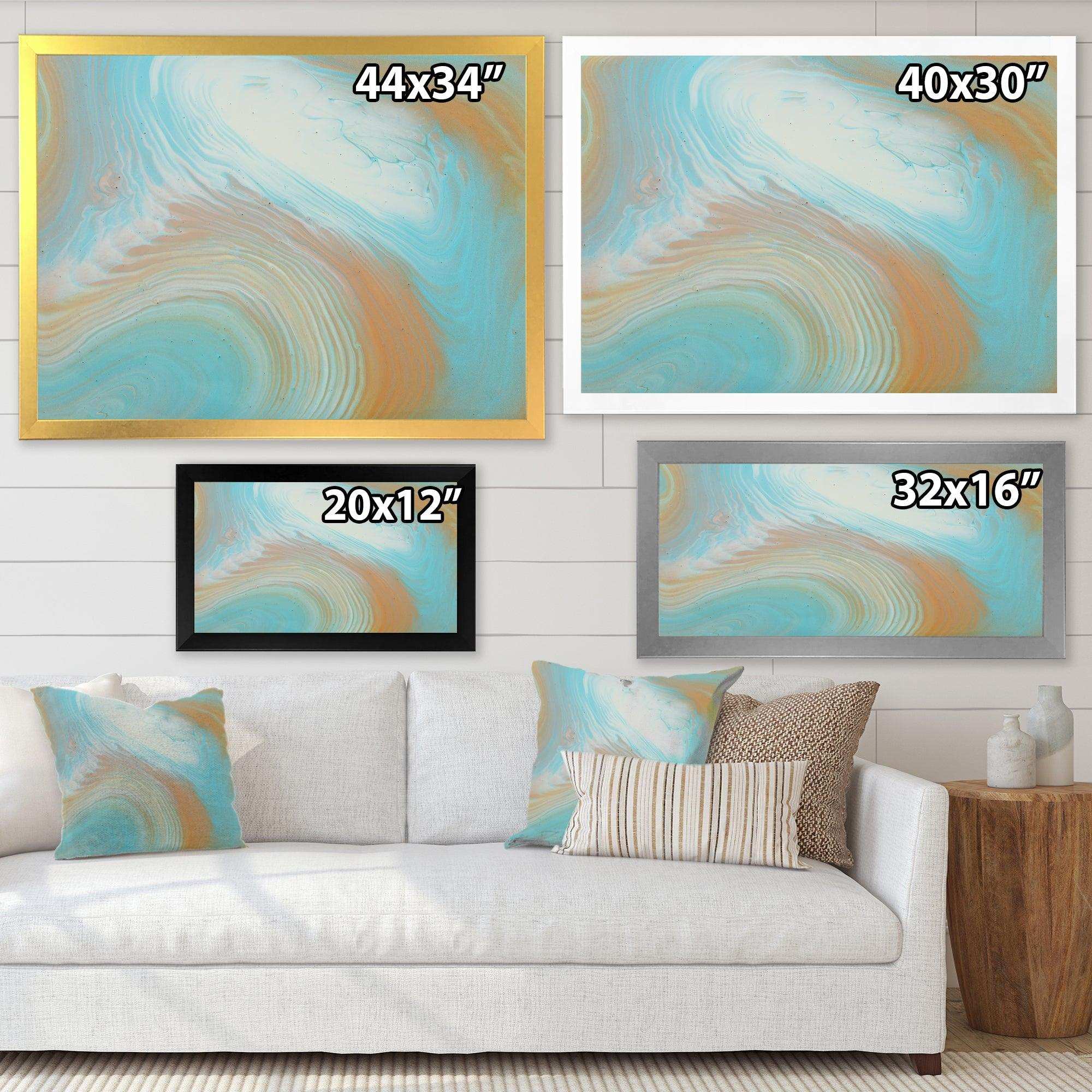 Turquoise Gold and Blue Marble