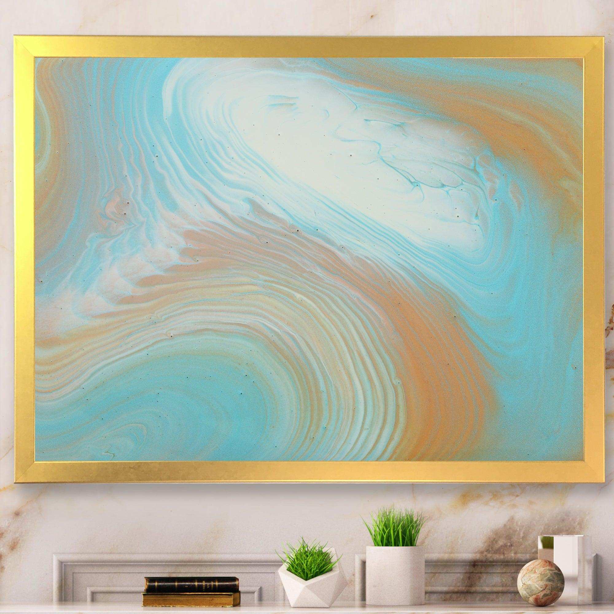 Turquoise Gold and Blue Marble