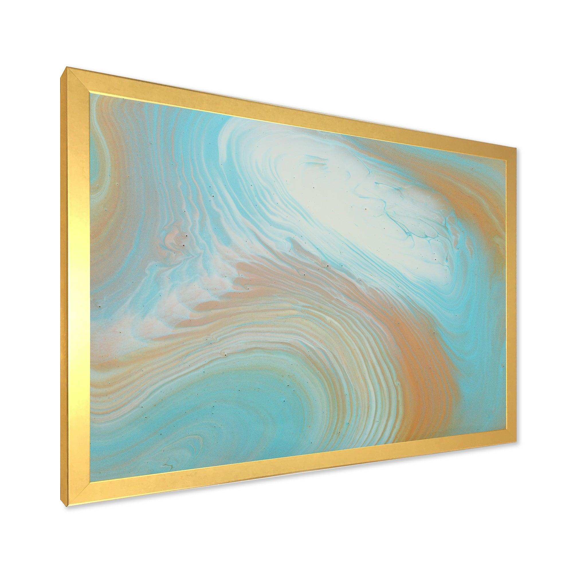 Turquoise Gold and Blue Marble