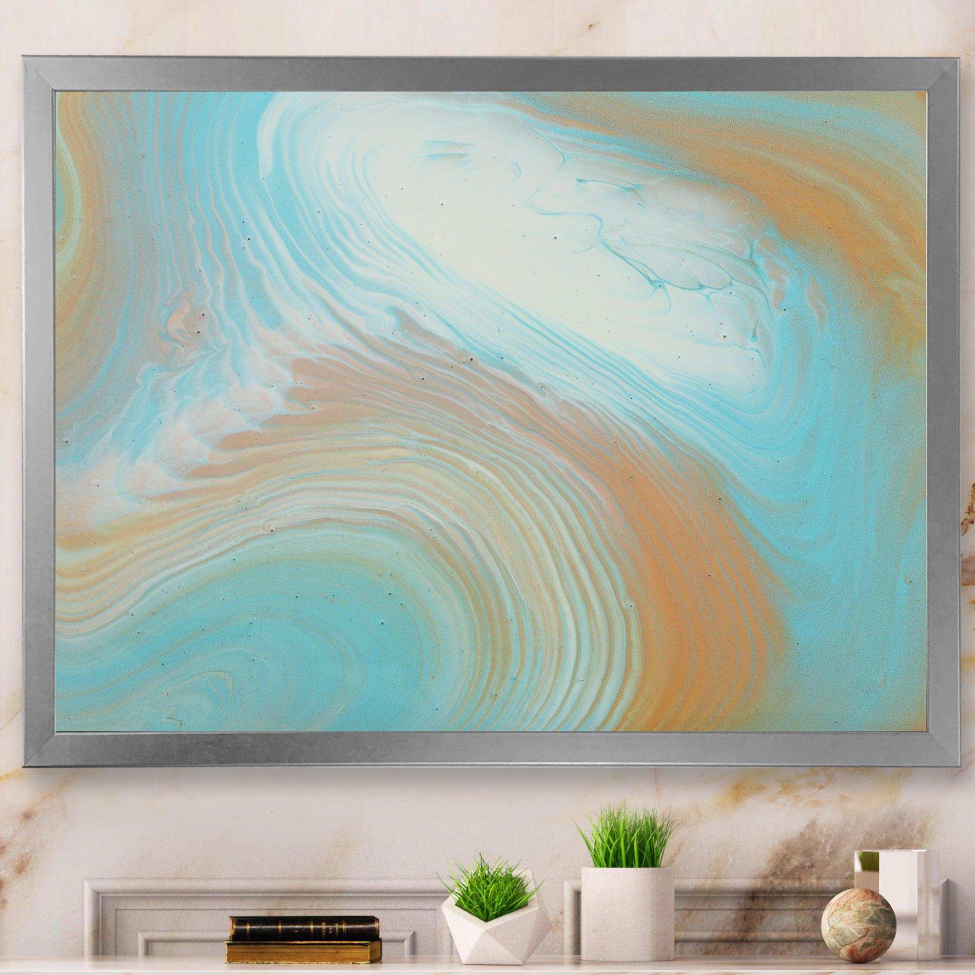 Turquoise Gold and Blue Marble