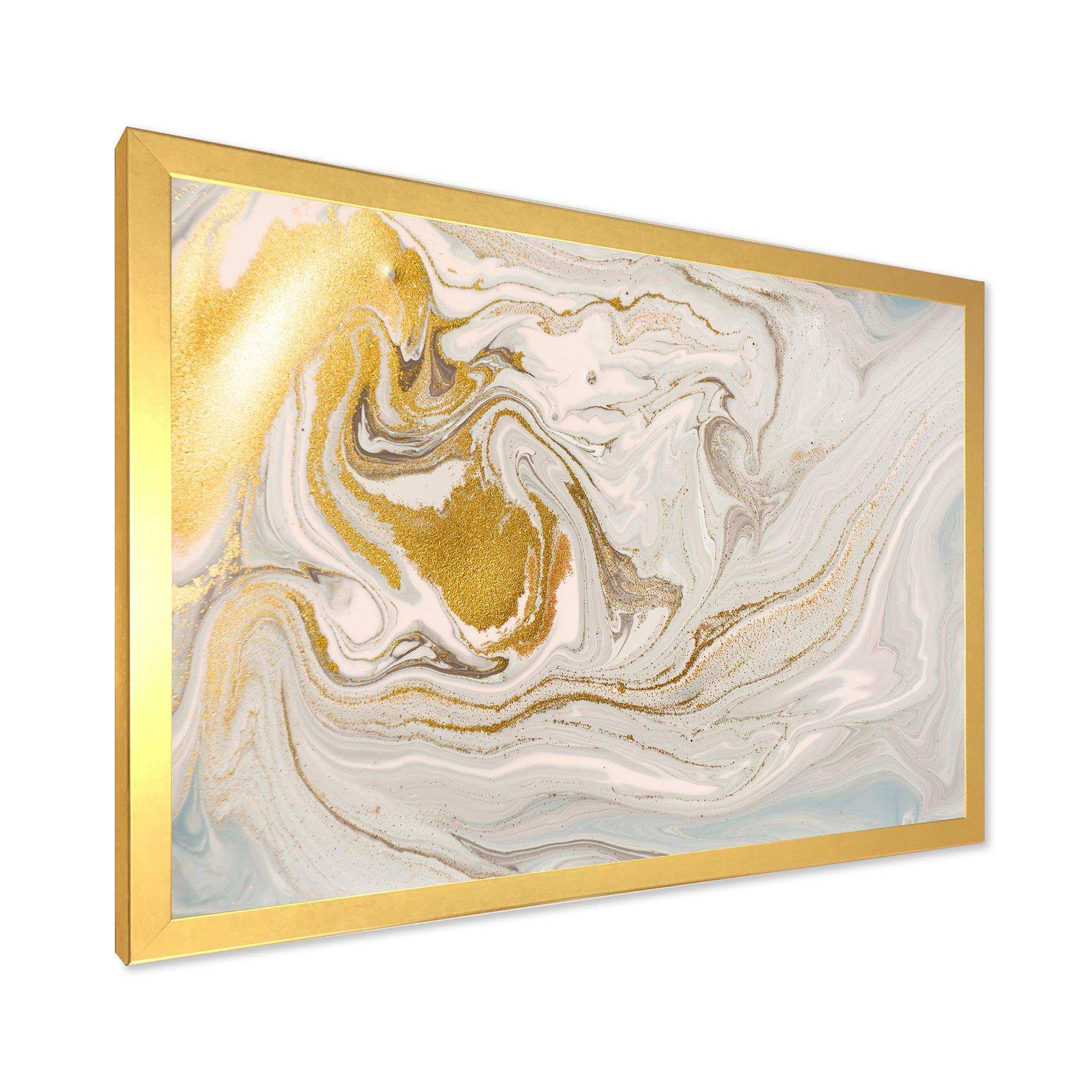 Pastel and Gold Glitter Marble