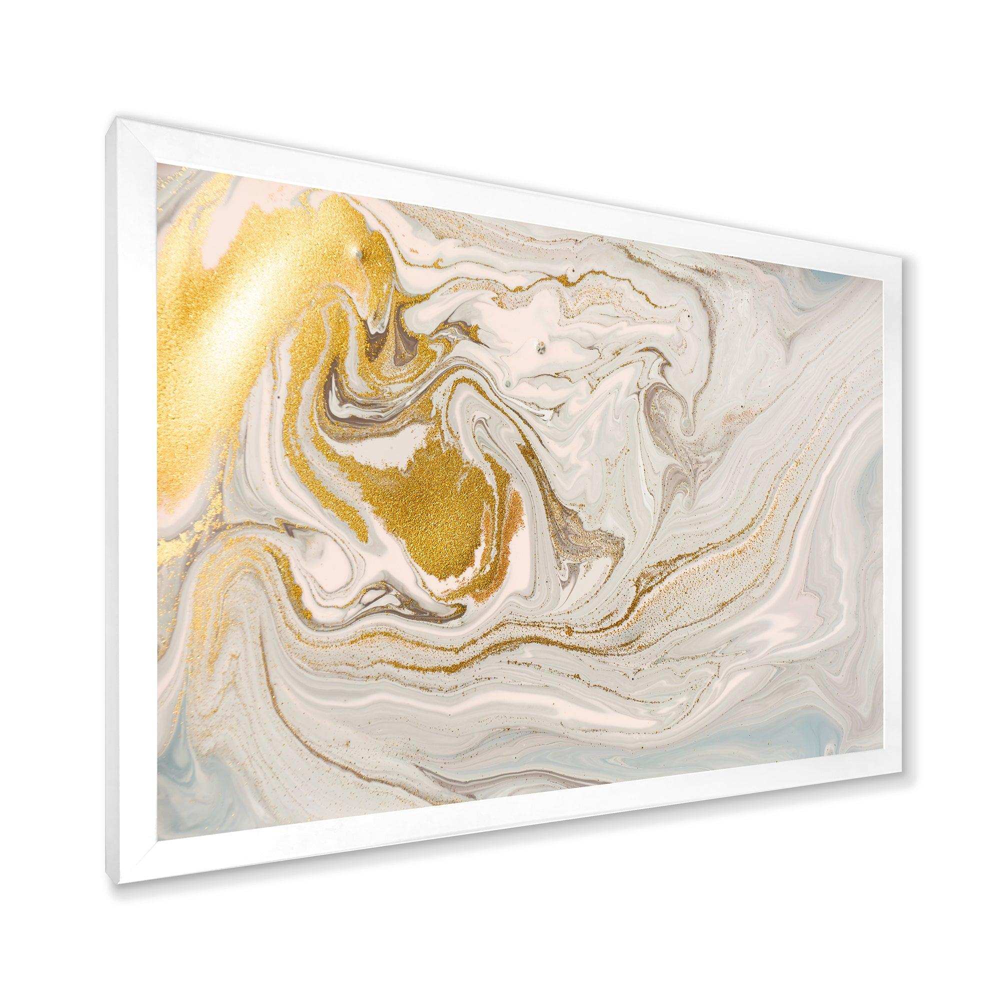 Pastel and Gold Glitter Marble