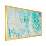 Blue Pastel White and Gold Marble