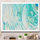 Blue Pastel White and Gold Marble