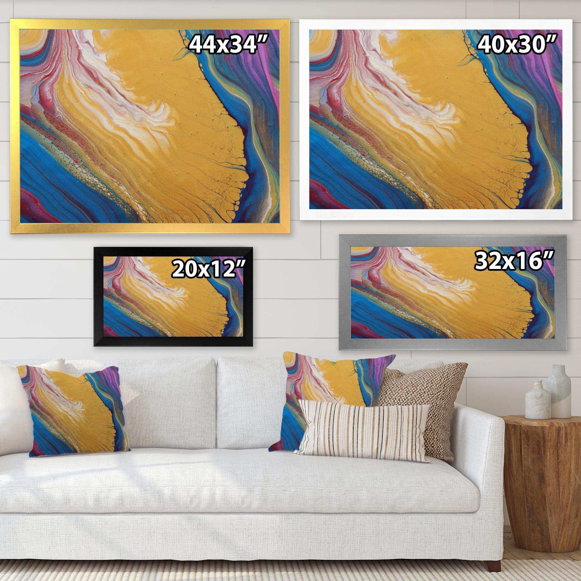 Purple Gold and Blue Marble II