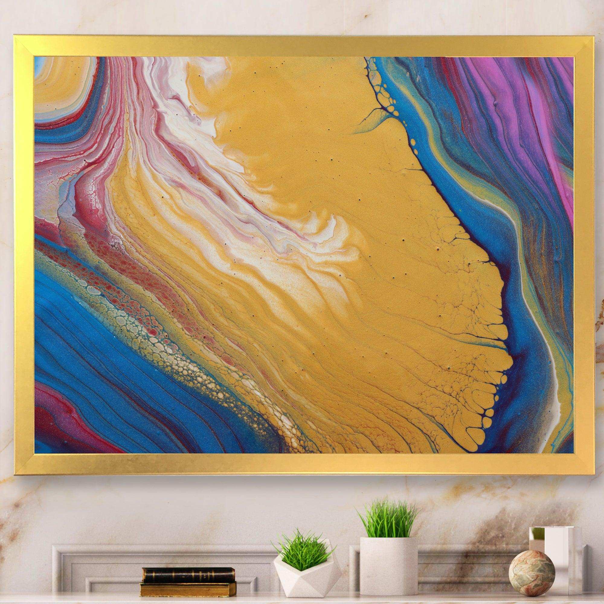 Purple Gold and Blue Marble II