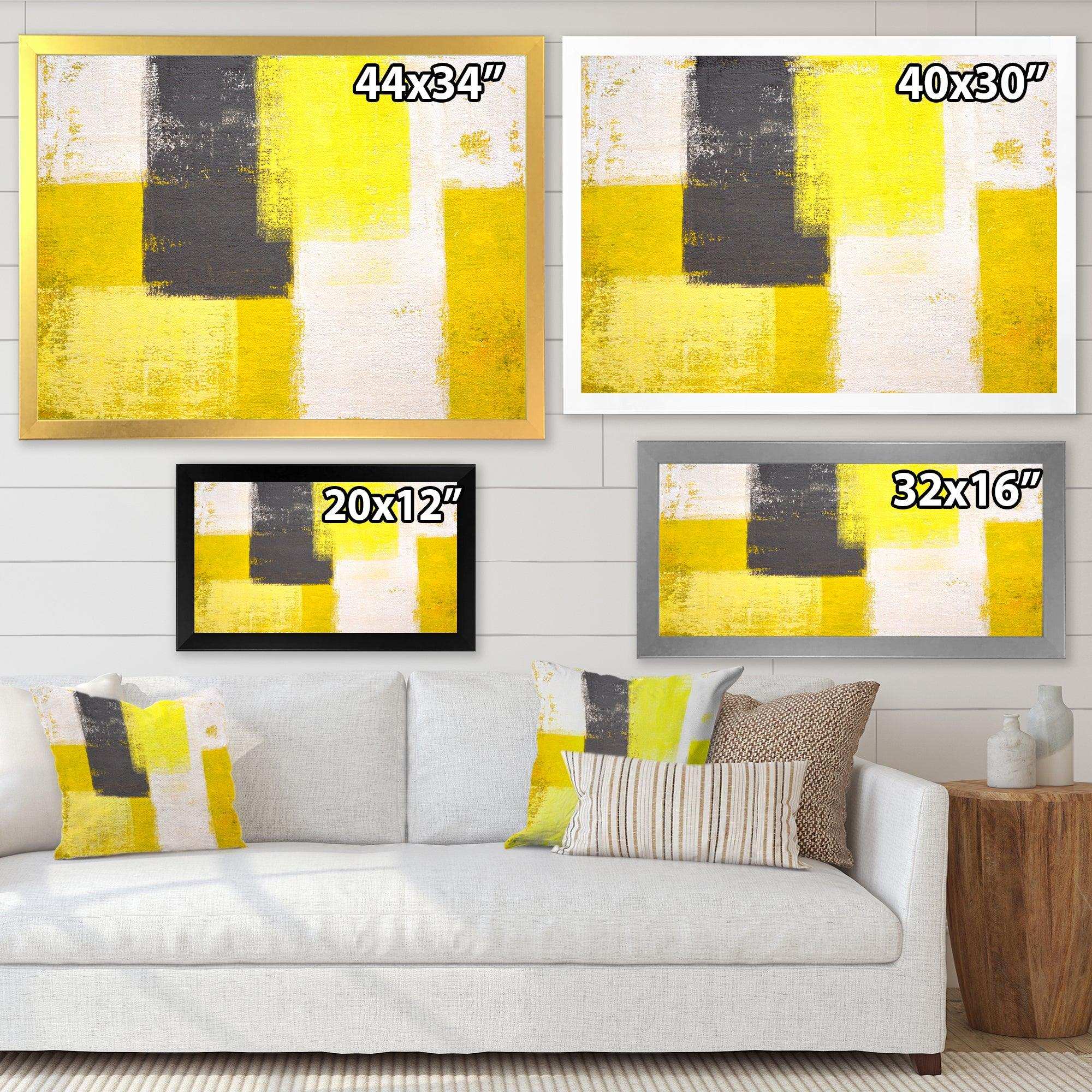 Grey and Yellow Blue Abstract I