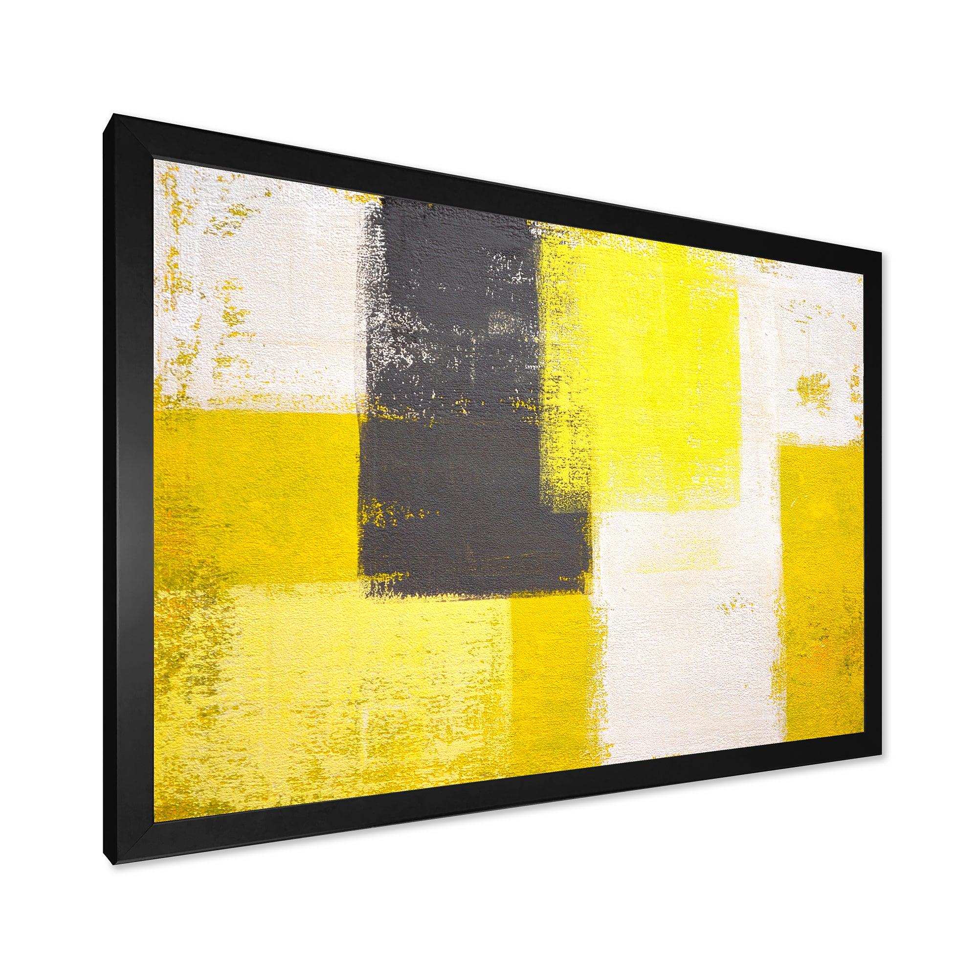 Grey and Yellow Blue Abstract I