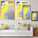 Grey and Yellow Blue Abstract IV