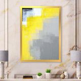 Grey and Yellow Blue Abstract IV