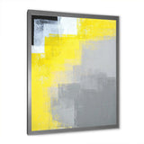 Grey and Yellow Blue Abstract IV