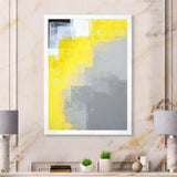 Grey and Yellow Blue Abstract IV