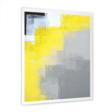 Grey and Yellow Blue Abstract IV