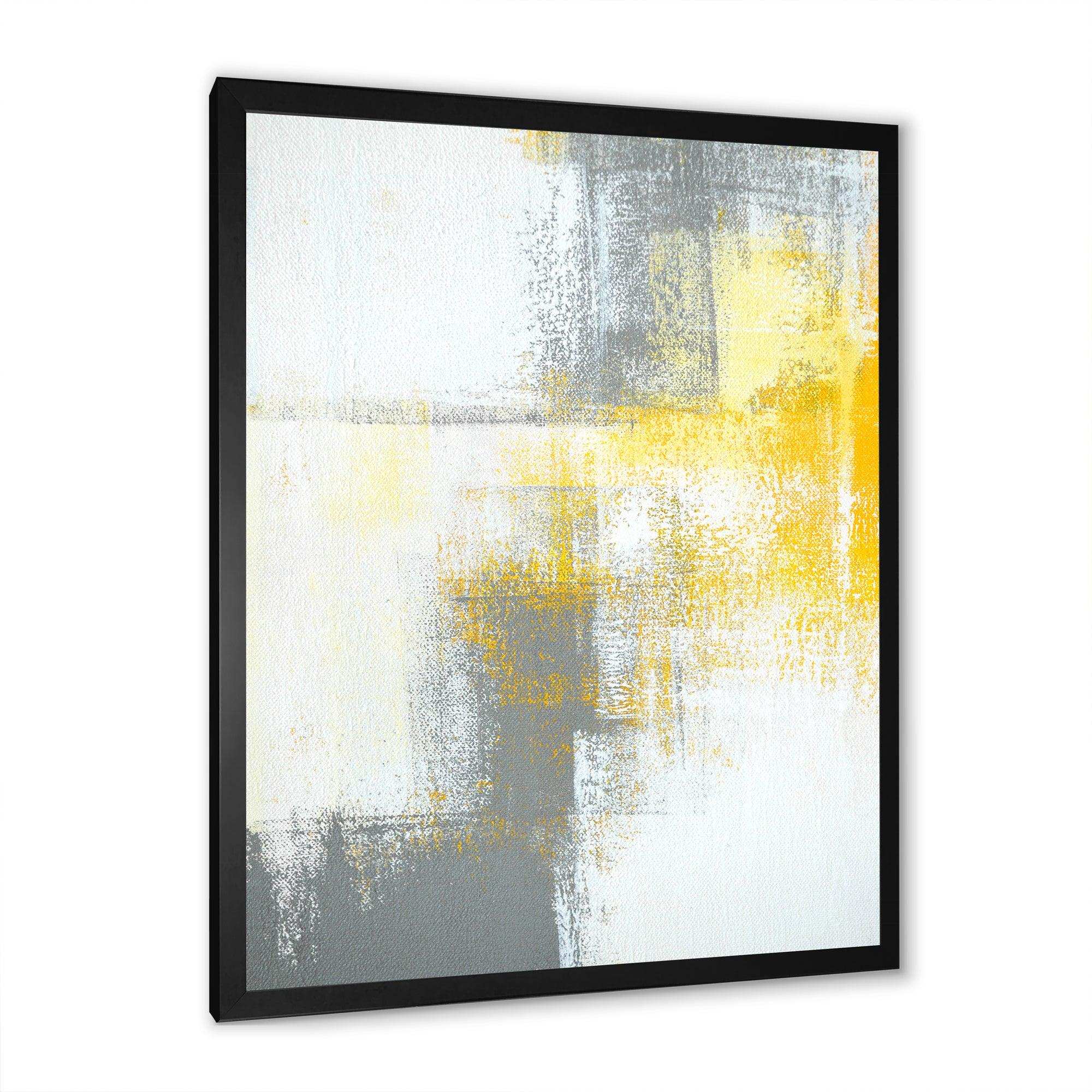 Grey and Yellow Blue Abstract XI