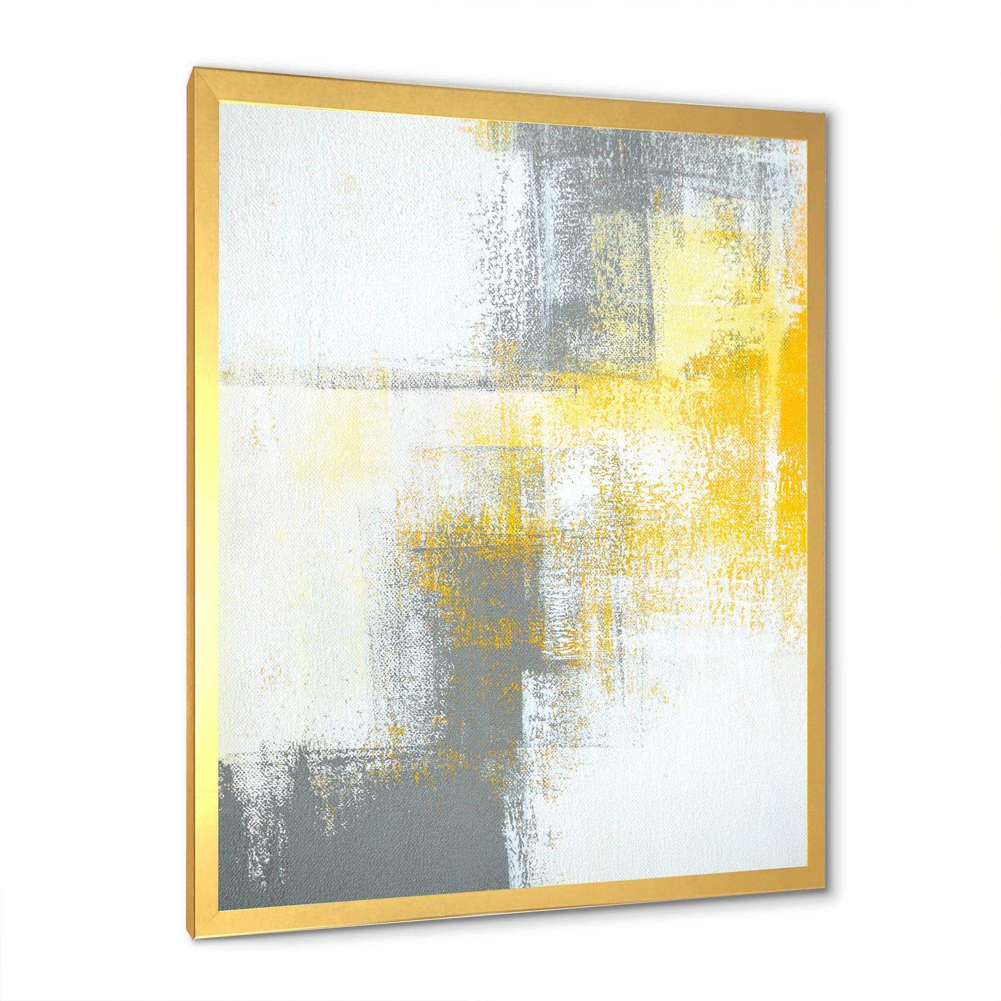 Grey and Yellow Blue Abstract XI